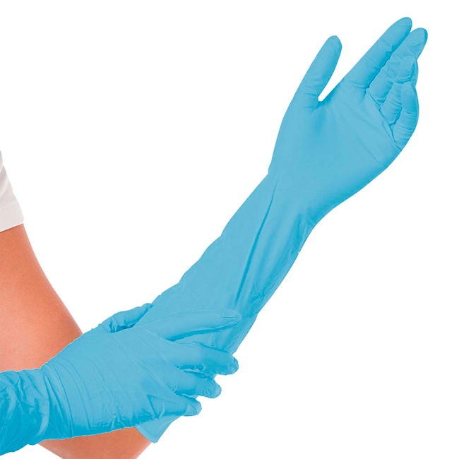 Nitrile gloves SUPERLONG, powderfree, S